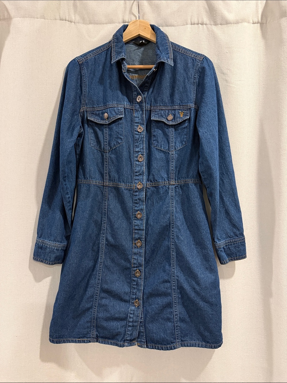 Women’s Frye Denim Button-Front Shirt Dress